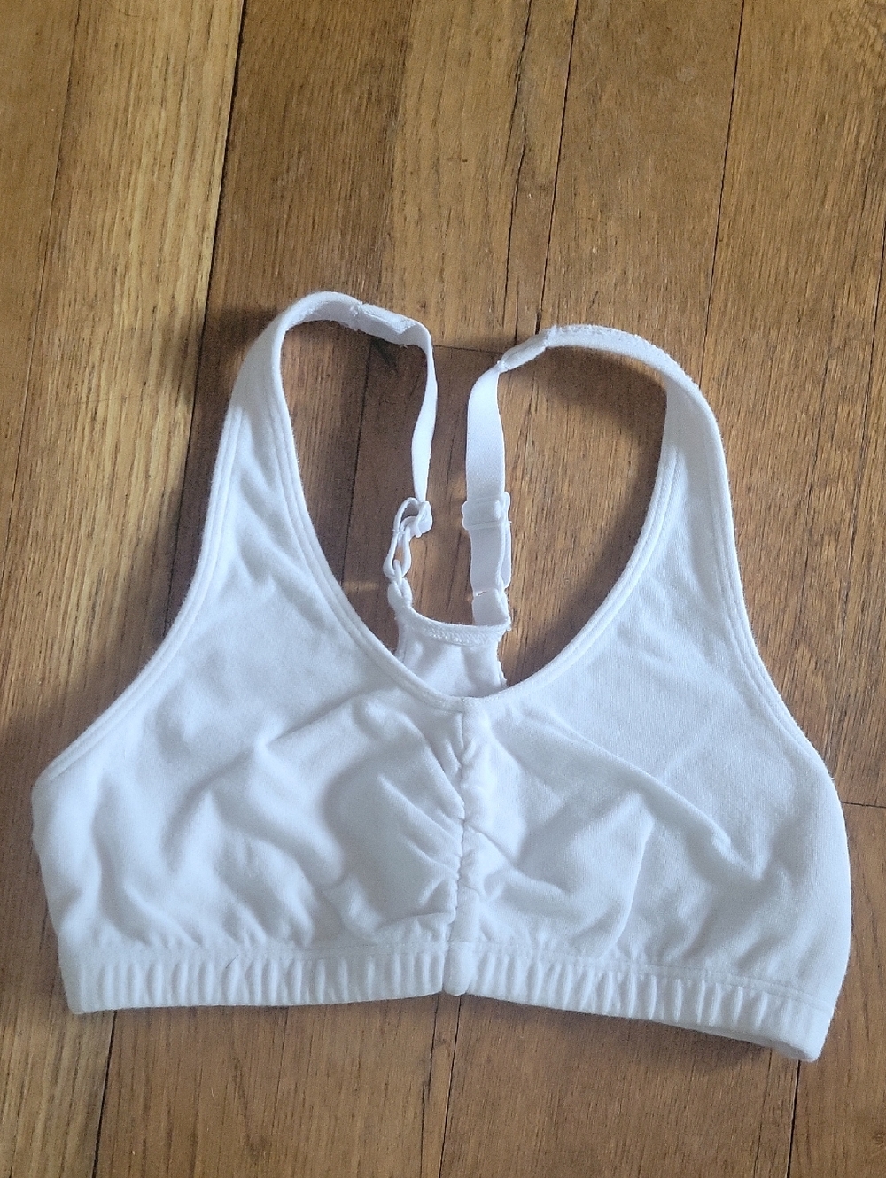 Fruit of the Loom White Soft Cotton Bralette with Adjustable Racerback